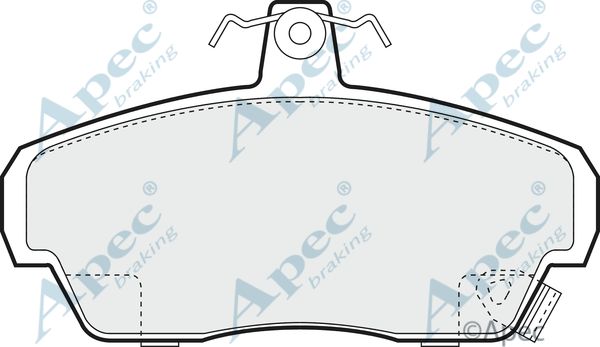 APEC BRAKING Комплект тормозных колодок, дисковый тормоз PAD972